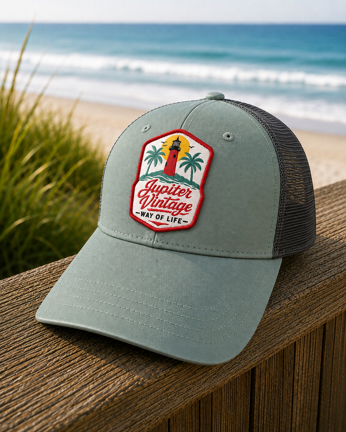 Paradise - Organic Canvas - Mesh Back - Mineral Blue