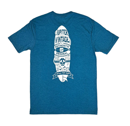 Vintage Surfboard - Heather Teal
