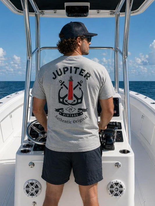 Double Anchor Lighthouse - Heather Grey