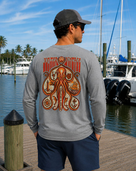 Jupiter Florida Octopus - Dry Fit - Heather Grey