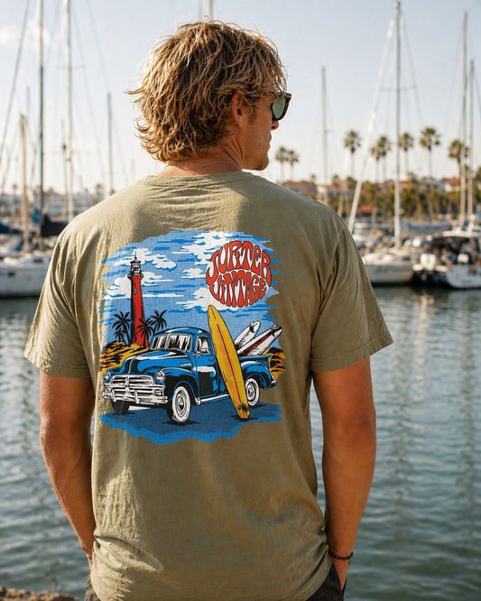 Vintage Lighthouse Pick Up - Military Green