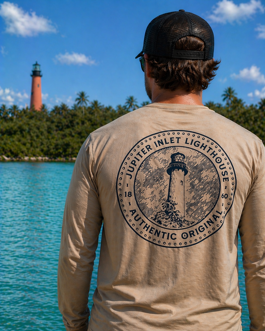 Jupiter Inlet Lighthouse - Dry Fit - Coyote Brown