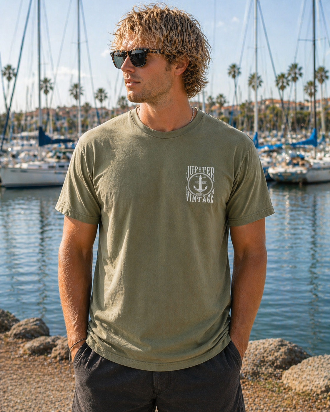 Vintage Lighthouse Pick Up - Military Green