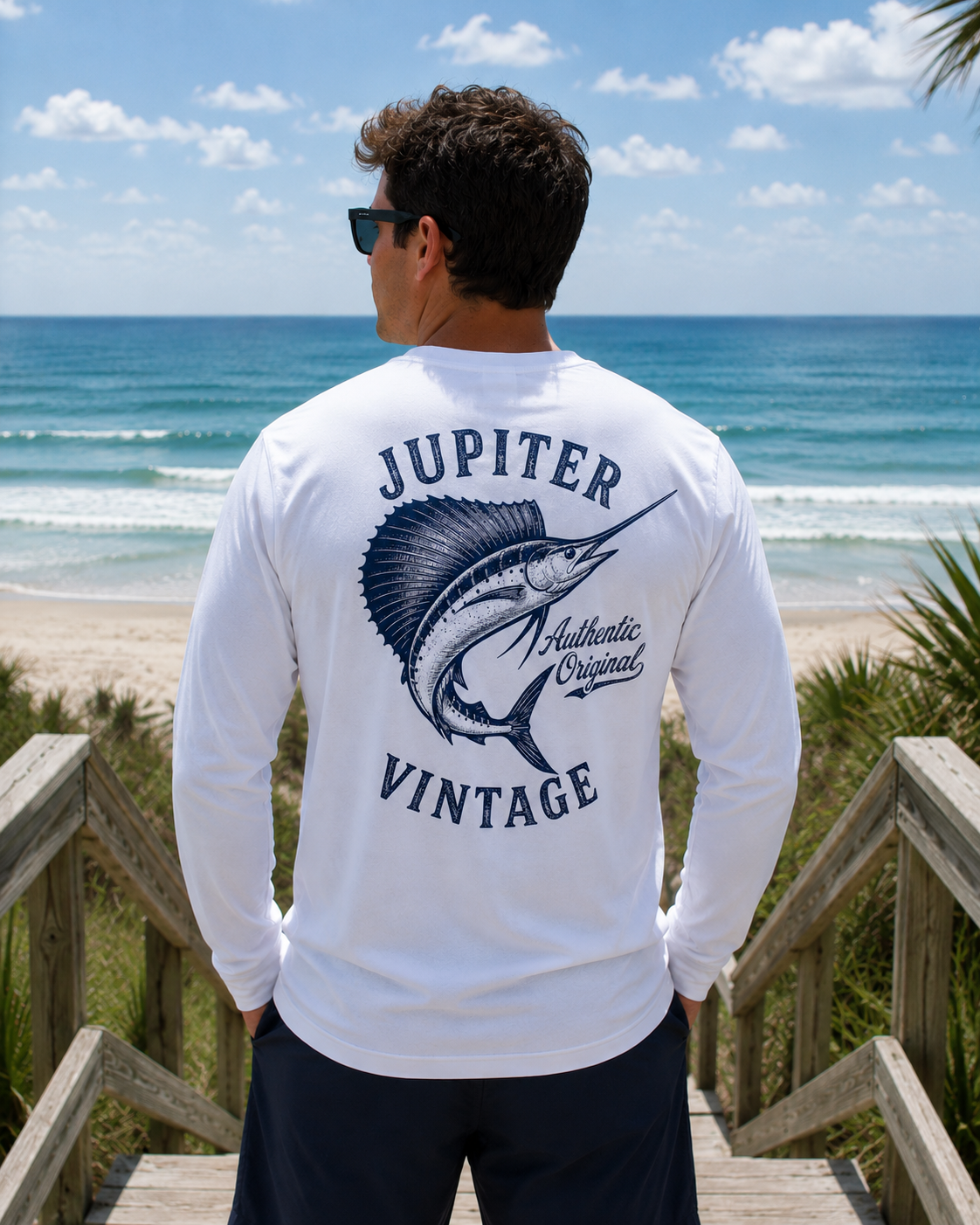 Vintage Sailfish - Dry Fit - White