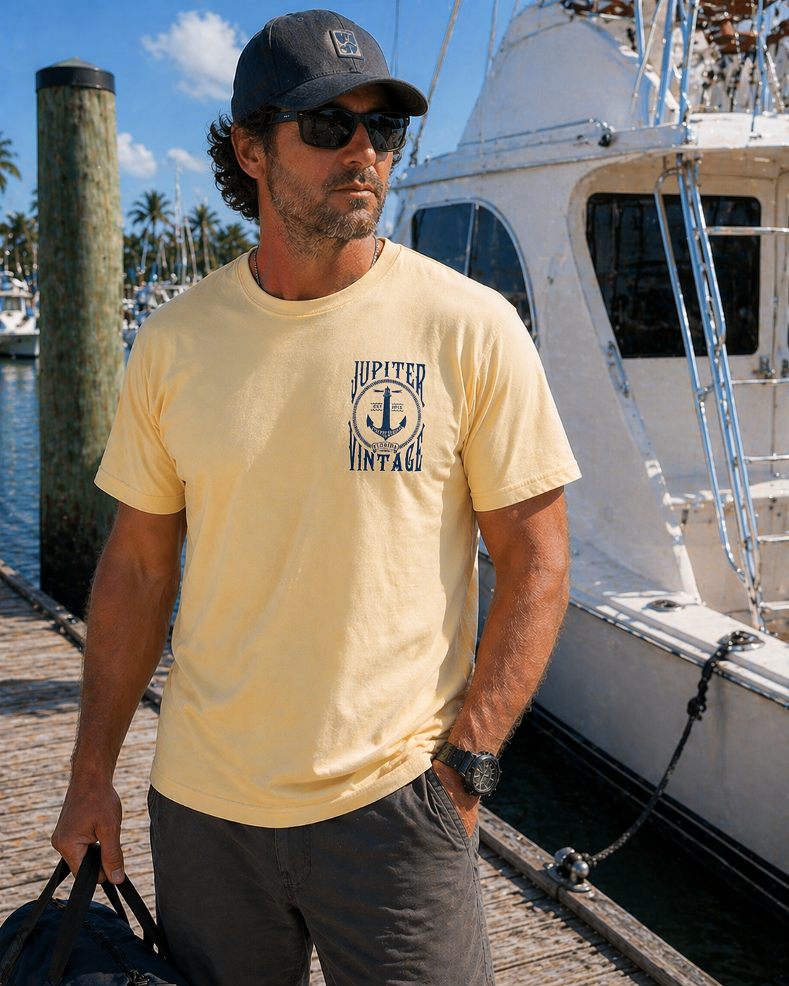Vintage Dolphin - Soft Yellow
