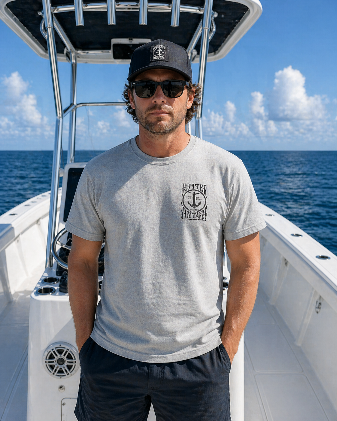 Double Anchor Jupiter Lighthouse - Heather Grey